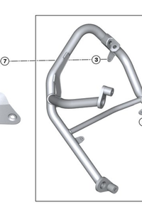 Left Engine Protection Bar - BMW-Motorrad (77145B3FDA7)