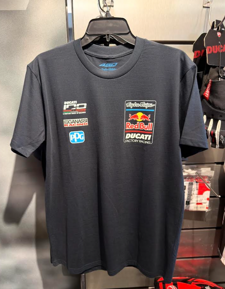 NEW Short Sleeve Troy Lee Designs Red Bull Ducati Blue Medium T-shirt