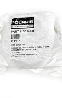 NEW OEM Polaris Wheel Bearing, 40 mm x 74 mm x 40 mm, Part 3514635