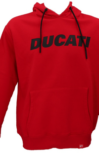 NEW Ducati Logo Hooded Sweatshirt Red