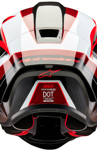 NEW Alpinestars Supertech R10 Team Helmet Black/Carbon Red/Gloss White