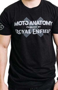 NEW OEM Royal Enfield Moto-Anatomy Men's Crew Neck Tee Jet Black