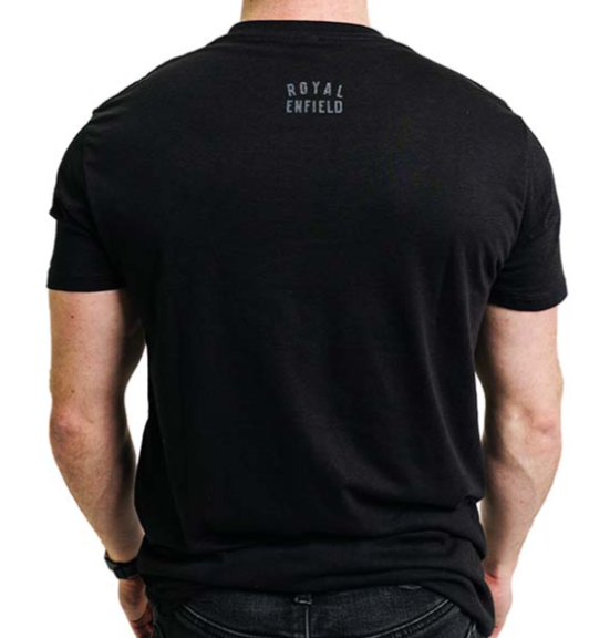 NEW OEM Royal Enfield Moto-Anatomy Men's Crew Neck Tee Jet Black