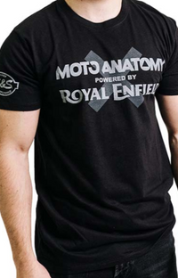 NEW OEM Royal Enfield Moto-Anatomy Men's Crew Neck Tee Jet Black