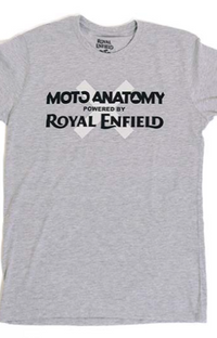 NEW OEM Royal Enfield Moto-Anatomy Men's Crew Neck Tee Heather Grey