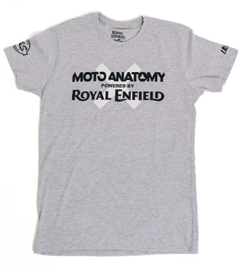 NEW OEM Royal Enfield Moto-Anatomy Men's Crew Neck Tee Heather Grey