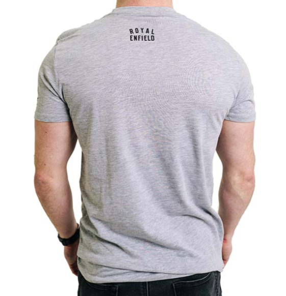 NEW OEM Royal Enfield Moto-Anatomy Men's Crew Neck Tee Heather Grey