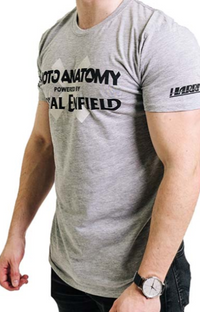 NEW OEM Royal Enfield Moto-Anatomy Men's Crew Neck Tee Heather Grey