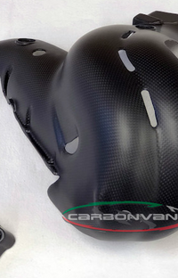 NEW Carbonvani Ducati Carbon Fiber Exhaust Collector Guard Kit