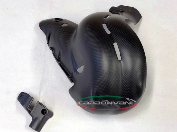 NEW Carbonvani Ducati Carbon Fiber Exhaust Collector Guard Kit