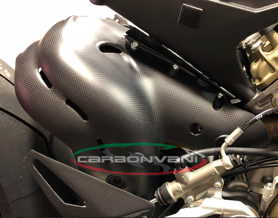 NEW Carbonvani Ducati Carbon Fiber Exhaust Collector Guard Kit