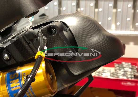 NEW Carbonvani Ducati Carbon Fiber Exhaust Collector Guard Kit