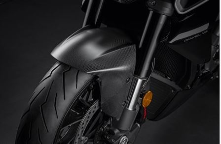 Carbon front mudguard.