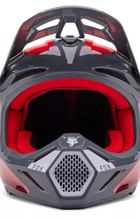 Fox Racing V3 Volatile Helmet Grey / Red New In Stock and Ready to Ship XL xl