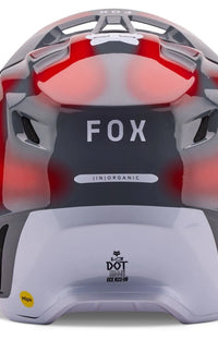 Fox Racing V3 Volatile Helmet Grey / Red New In Stock and Ready to Ship XL xl