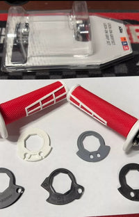 GASGAS Closed End Lock-on grip set Red White