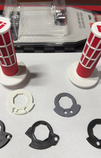 GASGAS Closed End Lock-on grip set Red White