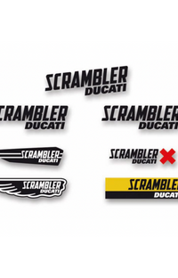 Ducati Scrambler Logo Sticker Set