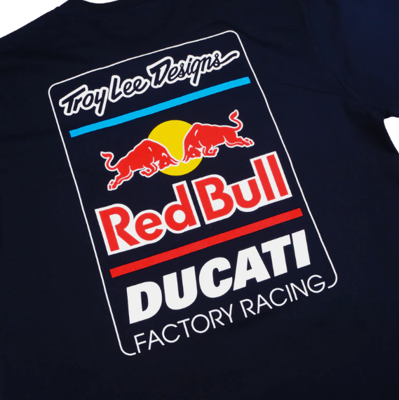 NEW Short Sleeve Troy Lee Designs Red Bull Ducati Blue XXL T-shirt
