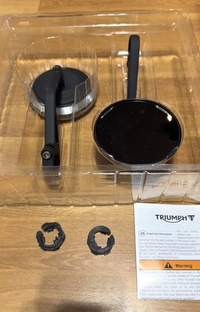 NEW OEM Triumph Round Bar End Mirror Kit 36TA0043
