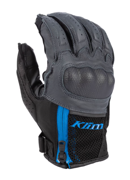 NEW Klim Induction Glove Asphalt - Electric Blue Lemon