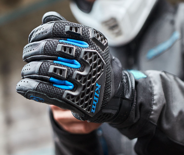 NEW Klim Baja S4 Glove Black - Kinetik Blue