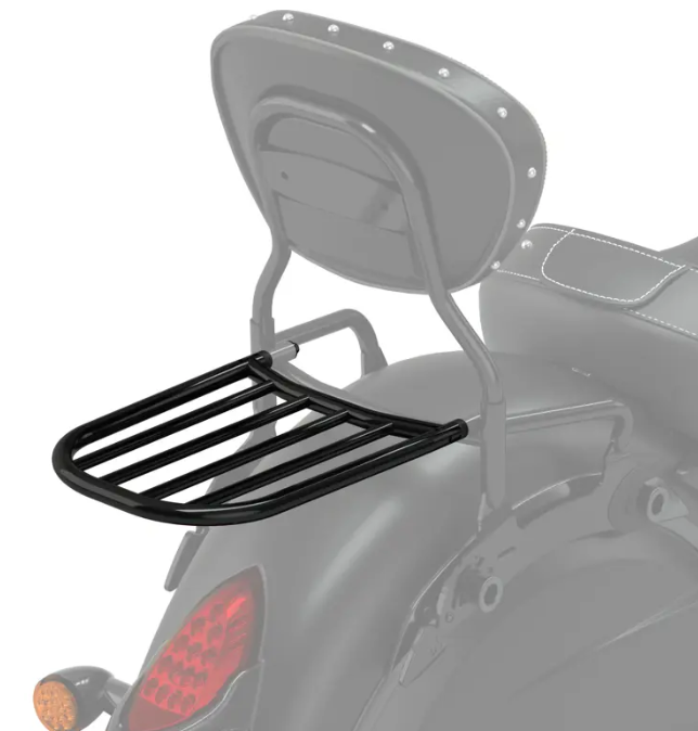 NEW OEM Indian Motorcycle Sissy Bar Luggage Rack, Gloss Black - 2880955-266