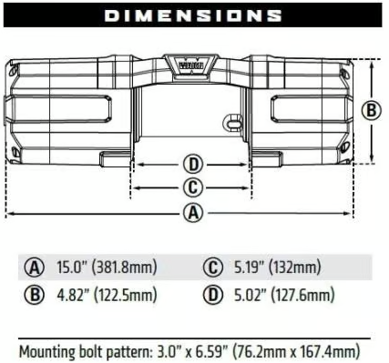 Warn 101145 AXON 45 Powersports/ATV Winch - 4,500 lb Capacity 374726