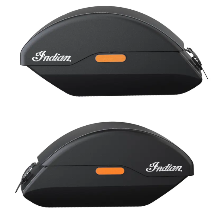 NEW Indian Quick Release Semi-Rigid Saddlebags in Black, Pair 2889282-VBA