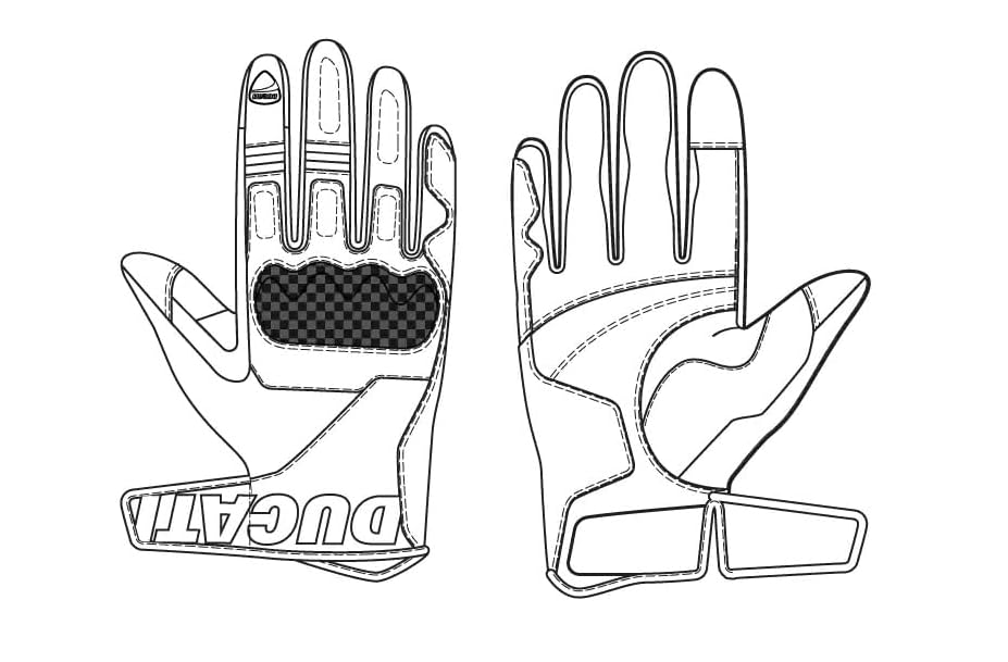 NEW Held Ducati Sport C4 Fabric-Leather Short Gloves Black/Black/Red