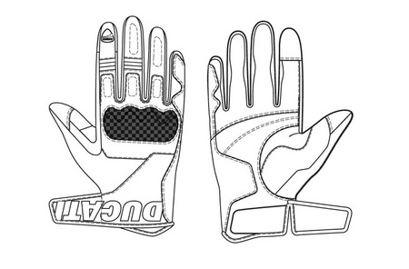 NEW Held Ducati Sport C4 Fabric-Leather Short Gloves Black/Black/Red