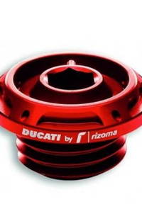 NEW Ducati Performance Rizoma Billet Oil Filler Cap Plug Red 97380871AB
