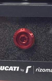 NEW Ducati Performance Rizoma Billet Oil Filler Cap Plug Red 97380871AB
