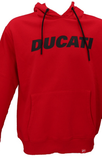 NEW Ducati Logo Hooded Sweatshirt Red
