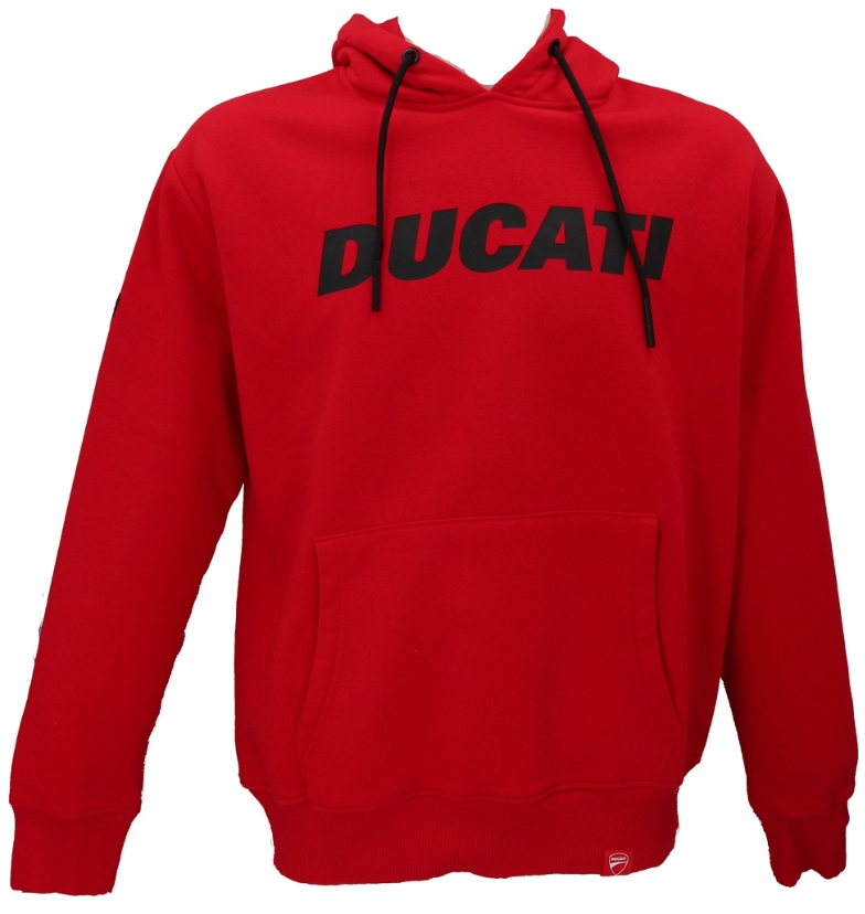 NEW Ducati Logo Hooded Sweatshirt Red