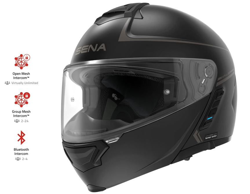 NEW Sena Impulse DOT Flip Up Modular Bluetooth Helmet Sound by Harman Kardon MD