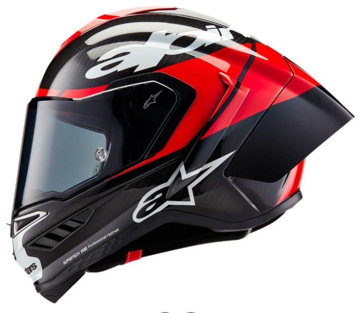 NEW Alpinestars Supertech R10 Element Helmet Carbon/Red/White