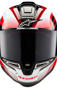 NEW Alpinestars Supertech R10 Team Helmet Black/Carbon Red/Gloss White
