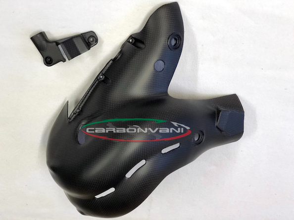 NEW Carbonvani Ducati Carbon Fiber Exhaust Collector Guard Kit