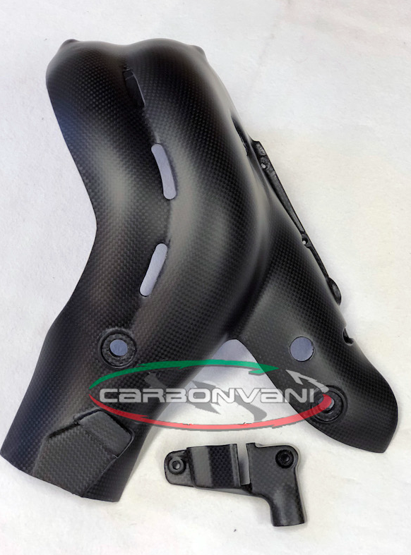 NEW Carbonvani Ducati Carbon Fiber Exhaust Collector Guard Kit