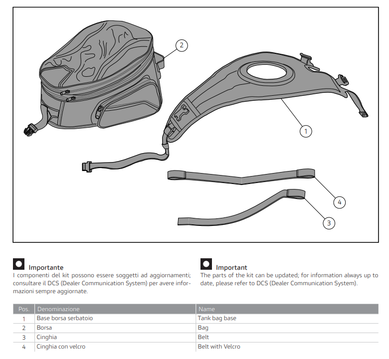 NEW Ducati Tank Bag Panigale V4 / Streetfighter V4 96781761AA