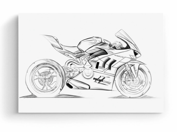 NEW OEM Ducati Sketch with frame to be assembled 987709470