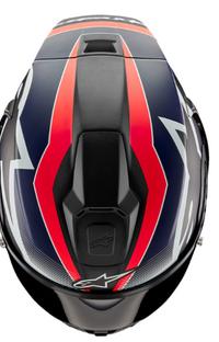 NEW Alpinestars Supertech R10 Team Helmet Matte Black/Carbon Red Fluo/Blue
