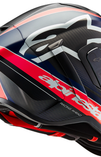NEW Alpinestars Supertech R10 Team Helmet Matte Black/Carbon Red Fluo/Blue
