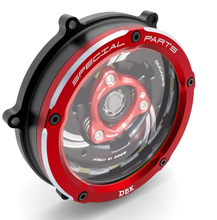 Red Ducabike Ducati Clear Clutch Cover Panigale V4 CCV401DA
