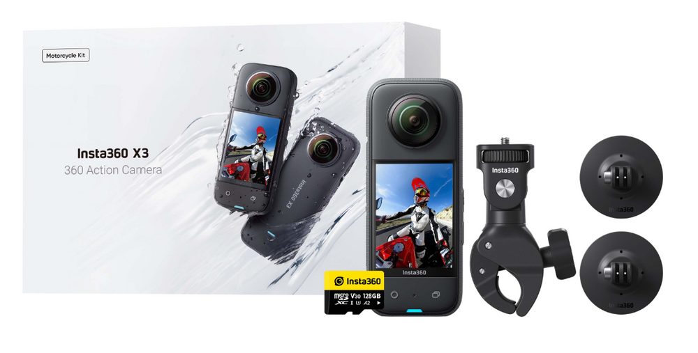 Insta360 X3 Motorcycle Bundle with SD Card