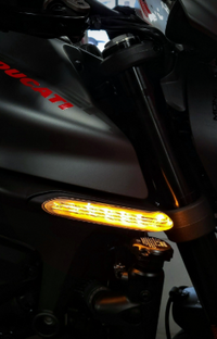 OEM Ducati Monster 937 Front Integrated Dynamic LED Turn Indicator Kit 96681221AA
