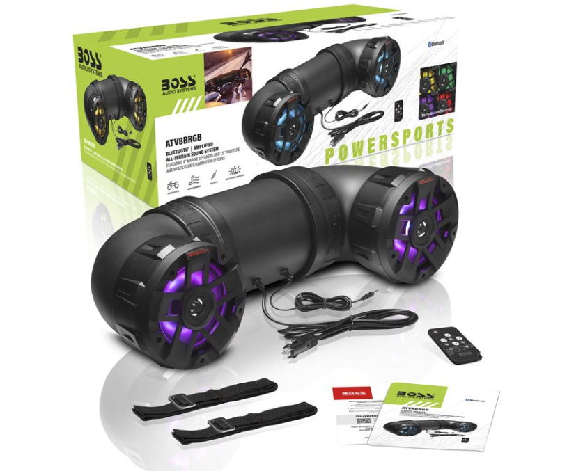 Boss Audio Black 8" Bluetooth RGB Sound System ATV8BRGB