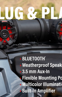 Boss Audio Black 8" Bluetooth RGB Sound System ATV8BRGB
