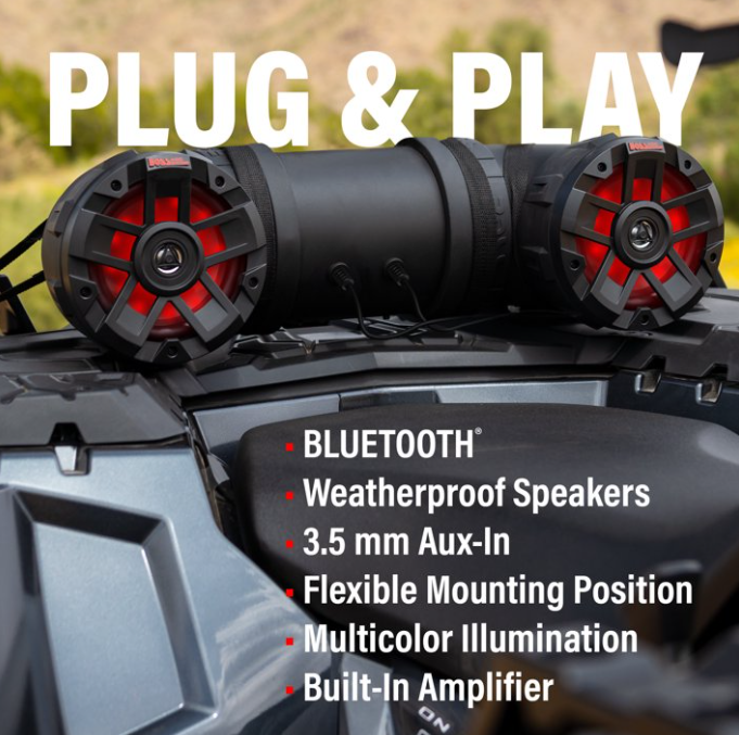 Boss Audio Black 8" Bluetooth RGB Sound System ATV8BRGB